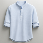 Chemise homme manches retroussées, coloris Bleu clair