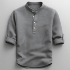 Chemise homme manches retroussées, coloris Gris