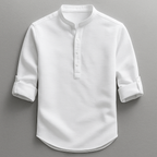 Chemise homme manches retroussées, coloris Blanc
