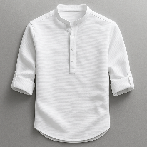 Chemise homme manches retroussées, coloris Blanc