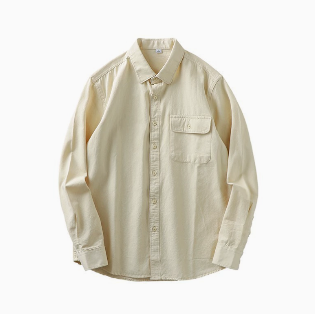 Chemise homme poche poitrine, coloris Beige