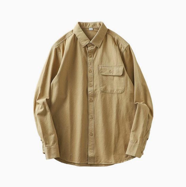 Chemise homme poche poitrine, coloris Kaki