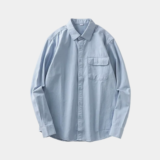 Chemise homme poche poitrine, coloris Bleu clair
