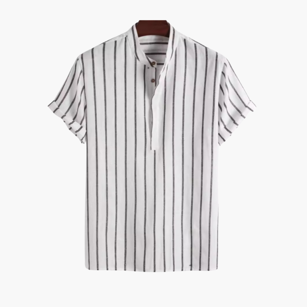 Chemise homme rayures verticales, coloris Blanc