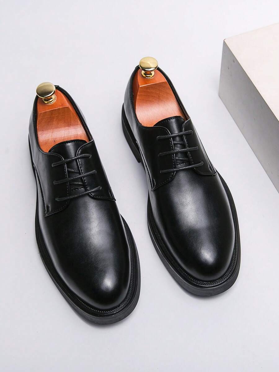 Derbies homme bout arrondi, coloris Noir