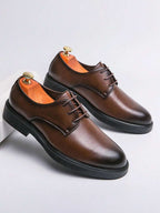 Derbies homme bout arrondi, coloris Marron