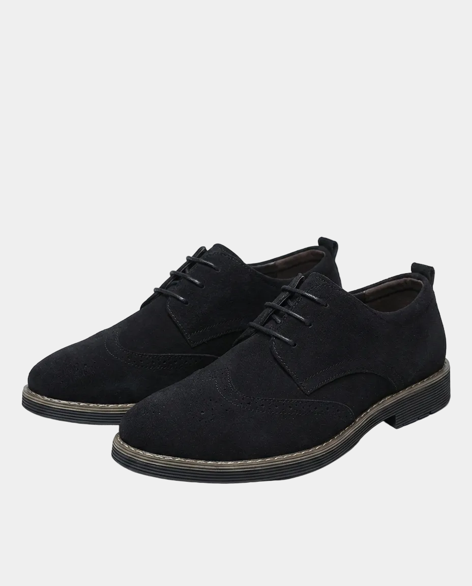 Derbies homme perforées, coloris Noir