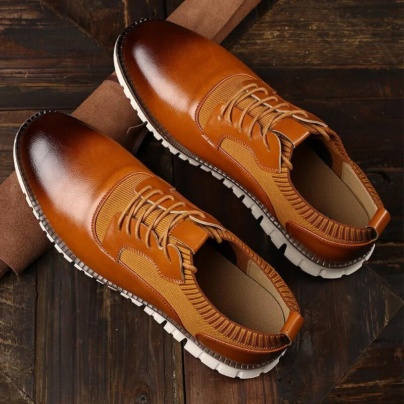 Derbies homme semelle crantée, coloris Marron