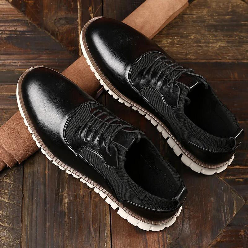 Derbies homme semelle crantée, coloris Noir