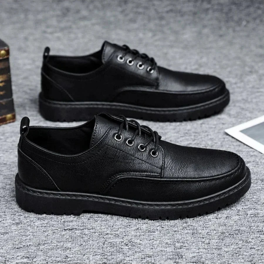 Derbies homme surpiqués, coloris Noir