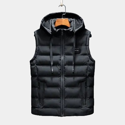 Doudoune homme à capuche, coloris Noir