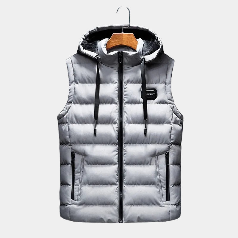 Doudoune homme à capuche, coloris Gris