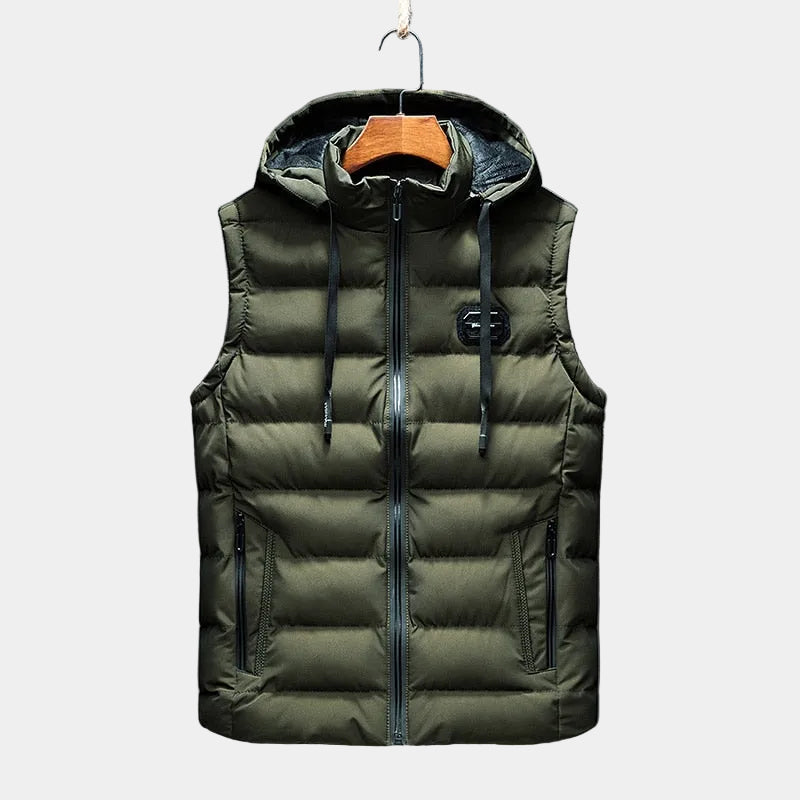 Doudoune homme à capuche, coloris Vert