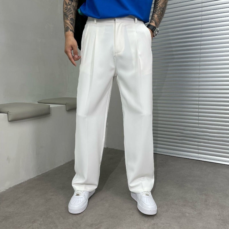 Pantalon Homme à Jambes Larges, coloris Blanc