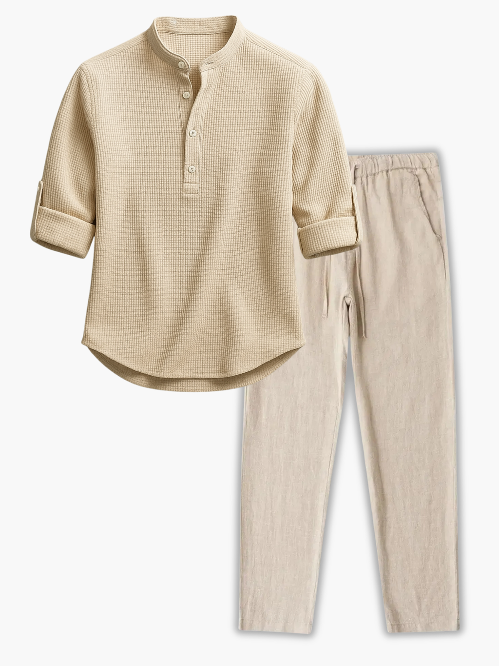 Ensemble homme chemise texturée, coloris Beige