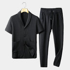 Ensemble homme col châle, coloris Noir