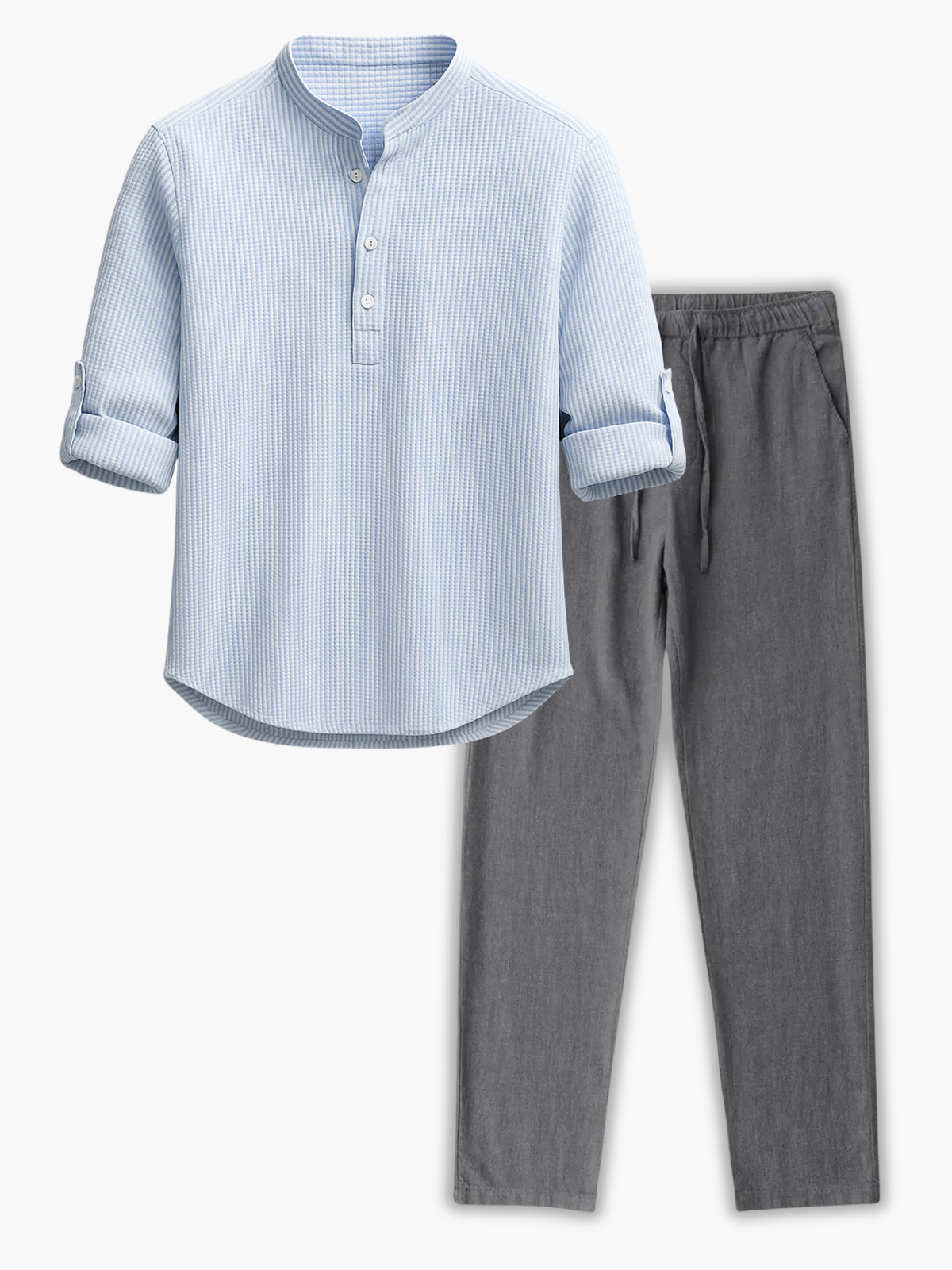 Ensemble homme col mao boutonné, vue 3