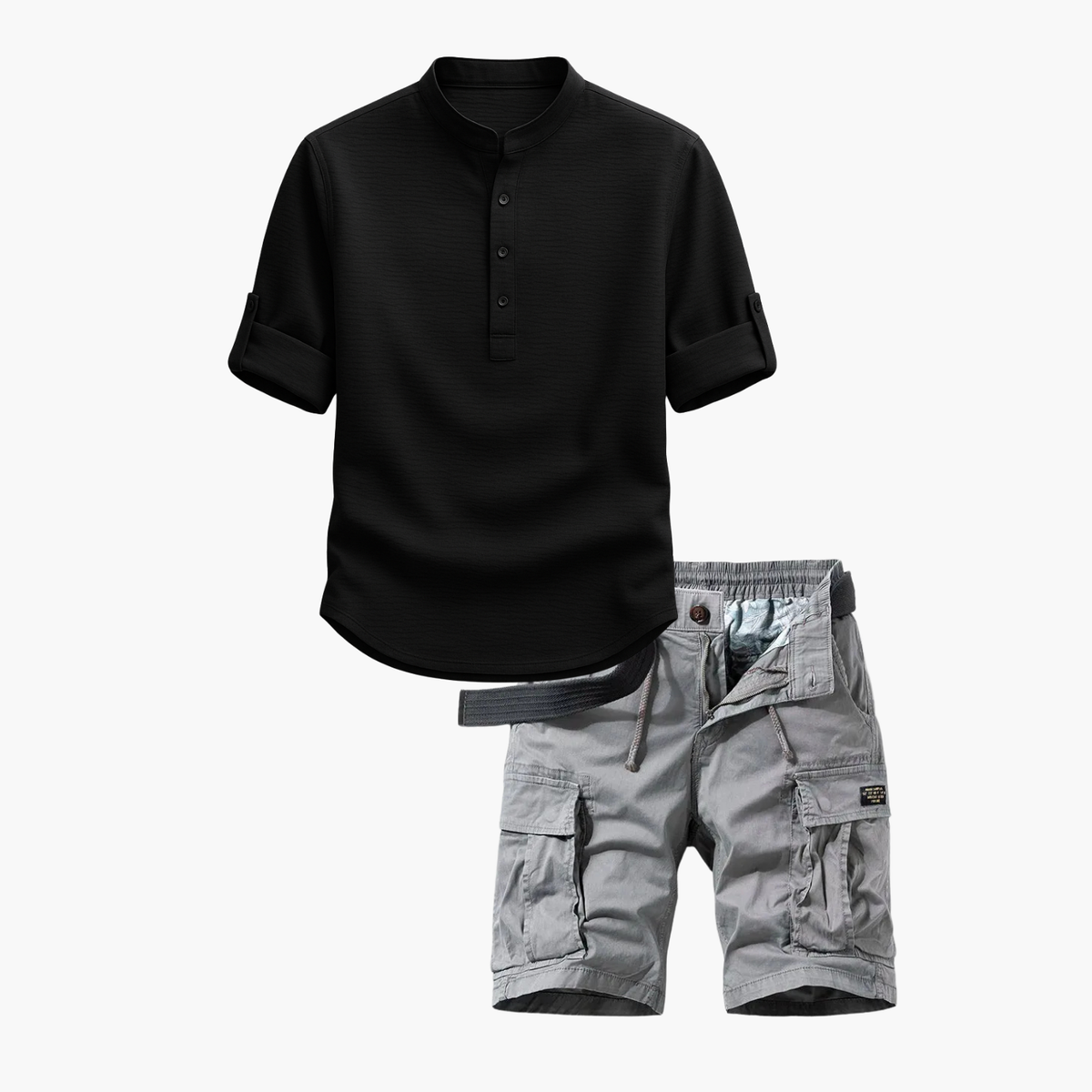 Ensemble homme col mao cargo, vue 6