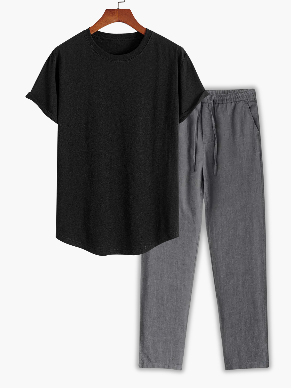 Ensemble homme col rond, coloris Noir
