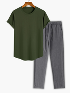 Ensemble homme col rond, coloris Vert fonce