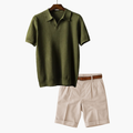 Ensemble homme polo en maille, coloris Vert