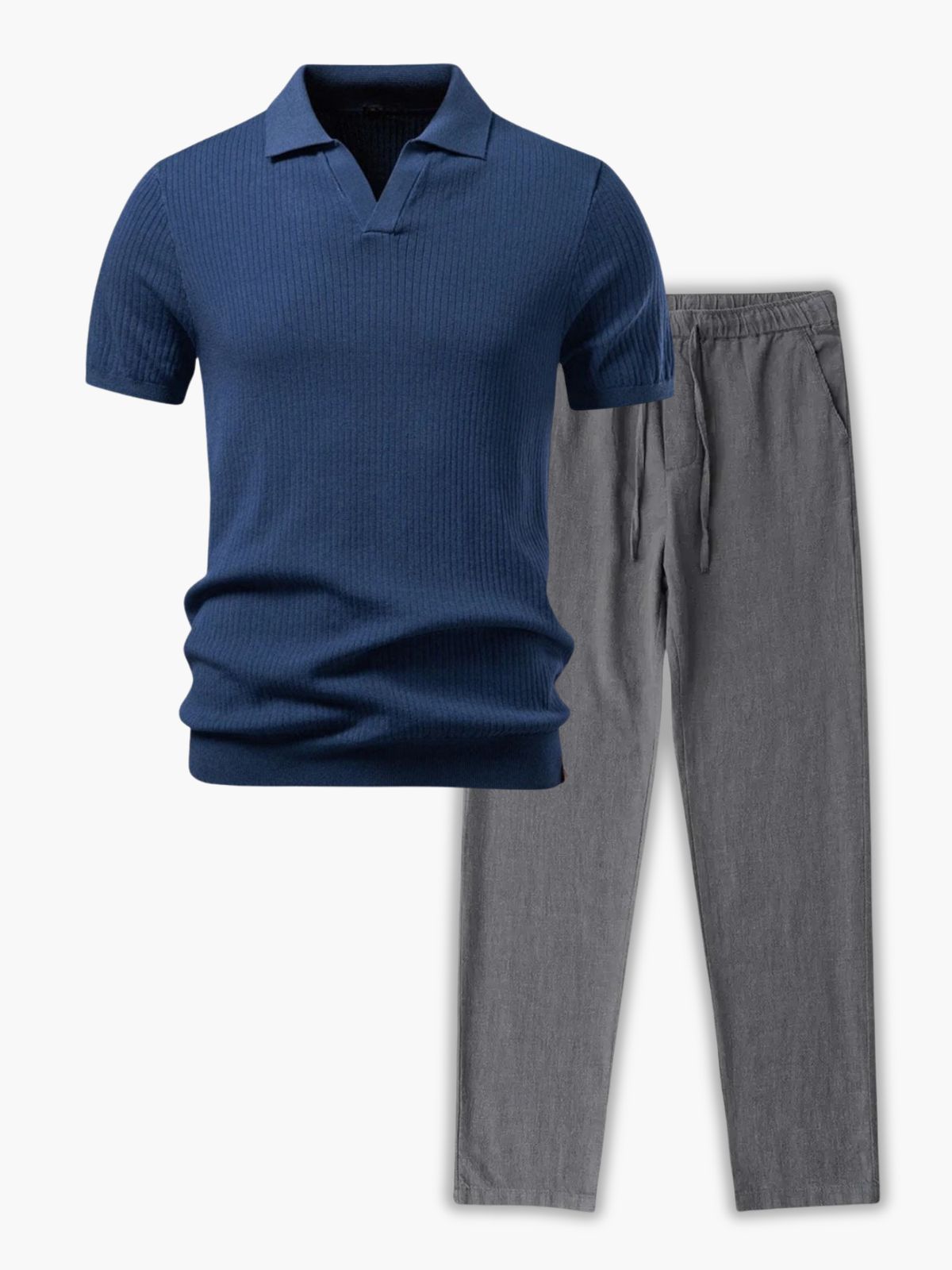 Ensemble homme polo manches courtes, coloris Bleu marine