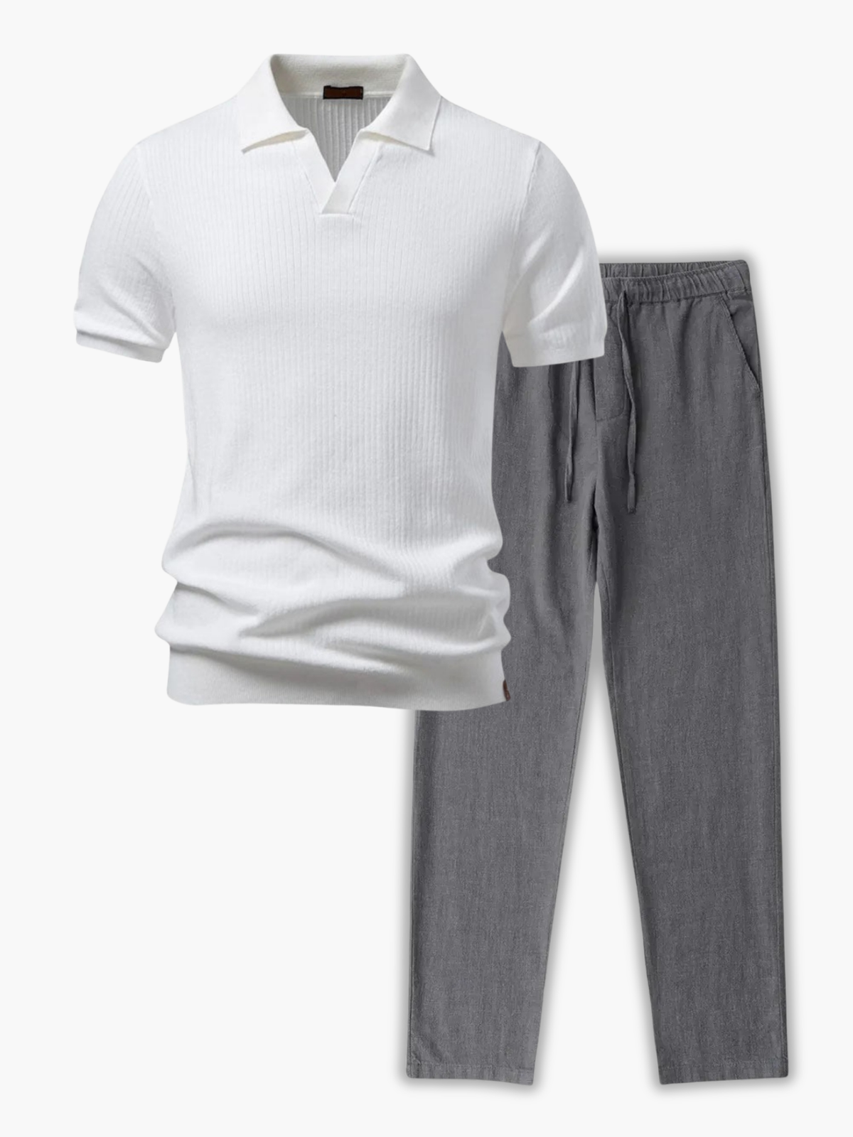 Ensemble homme polo manches courtes, coloris Blanc