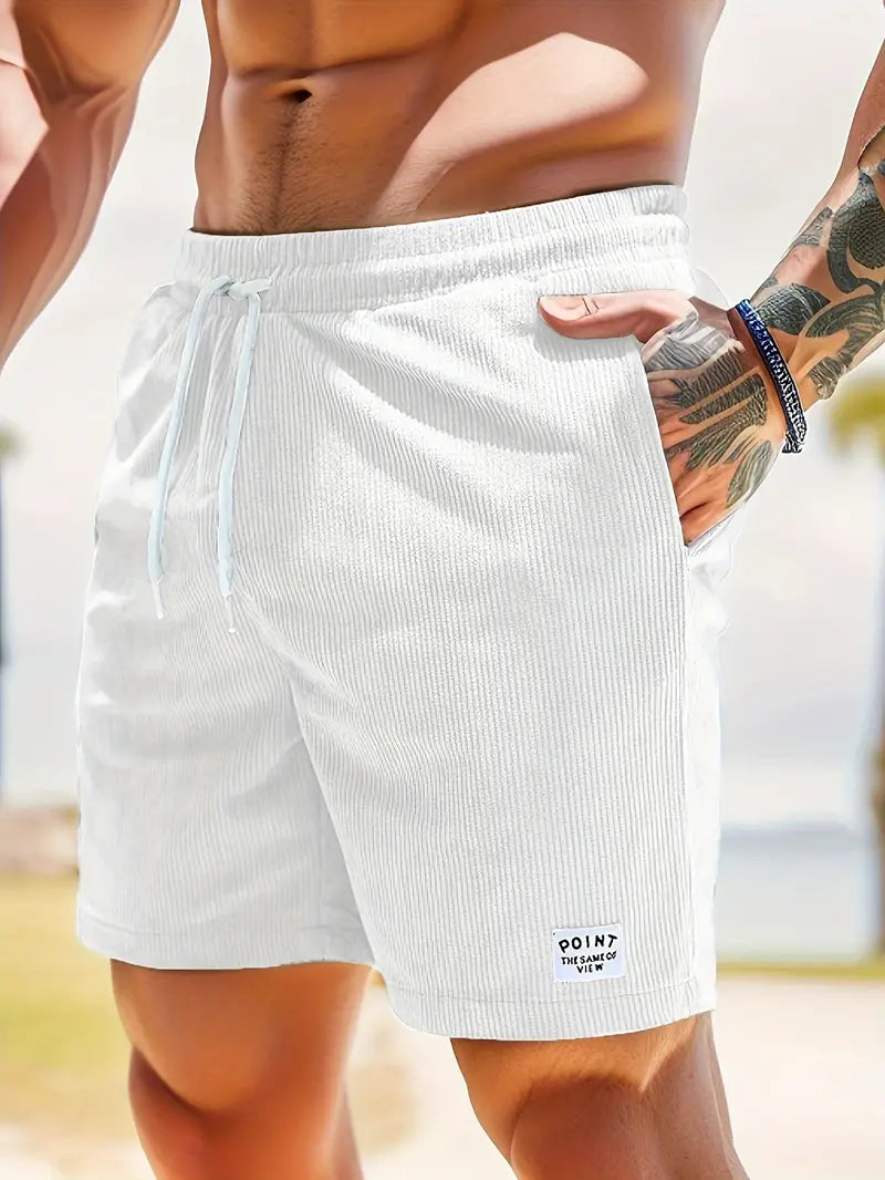 Short de bain homme à cordon, coloris Blanc