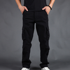 Pantalon Cargo Homme, coloris Noir
