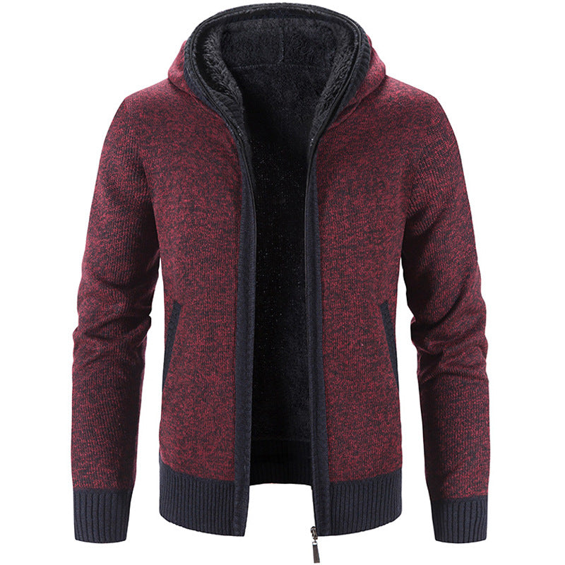 Cardigan zippé et pour homme, coloris Rouge