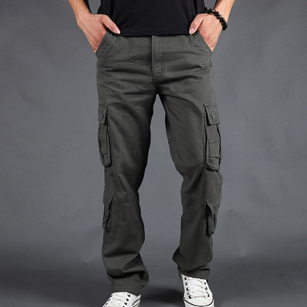 Pantalon Cargo Homme, coloris Gris