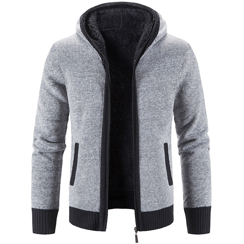 Cardigan zippé et pour homme, coloris Gris