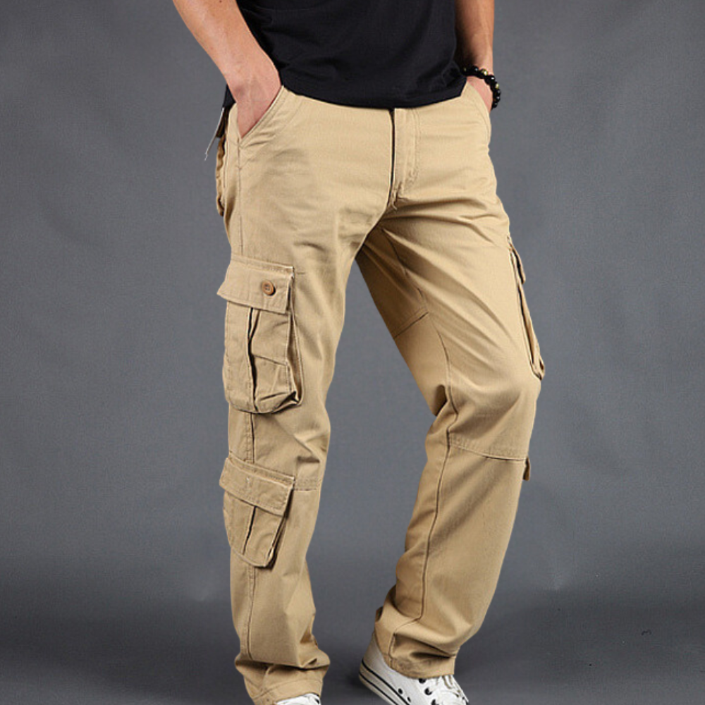 Pantalon Cargo Homme, coloris Kaki