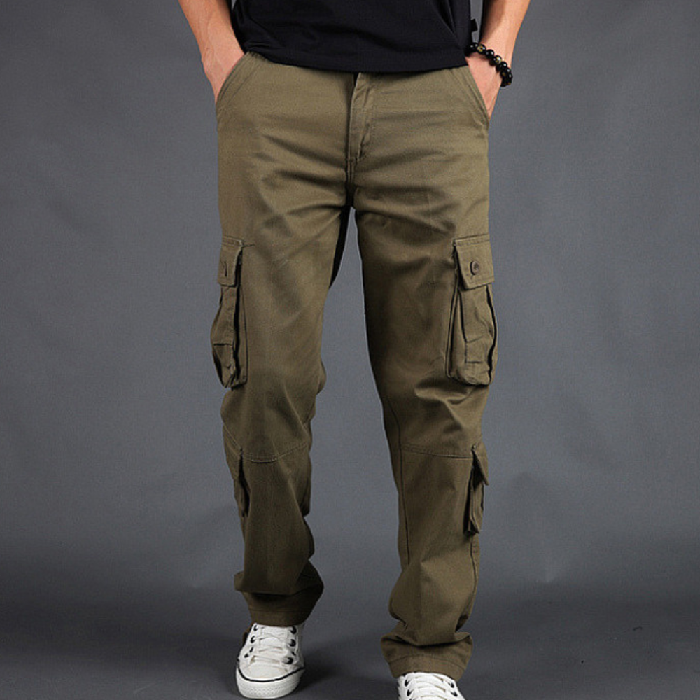 Pantalon Cargo Homme, coloris Vert