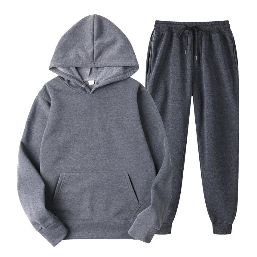 Ensemble de jogging décontracté pour homme, coloris Gris foncé