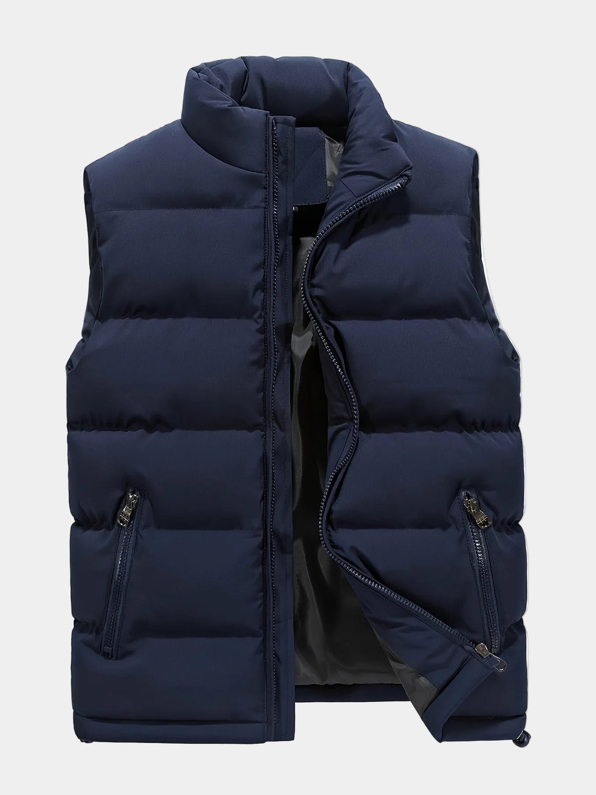 Gilet homme col montant, coloris Bleu marine