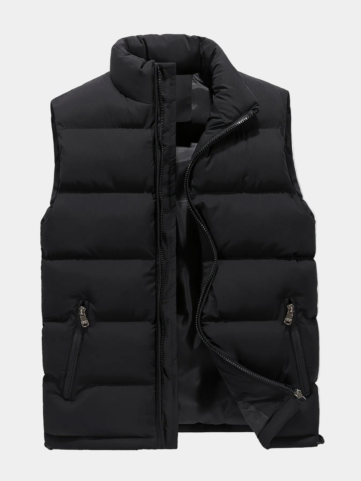 Gilet homme col montant, coloris Noir