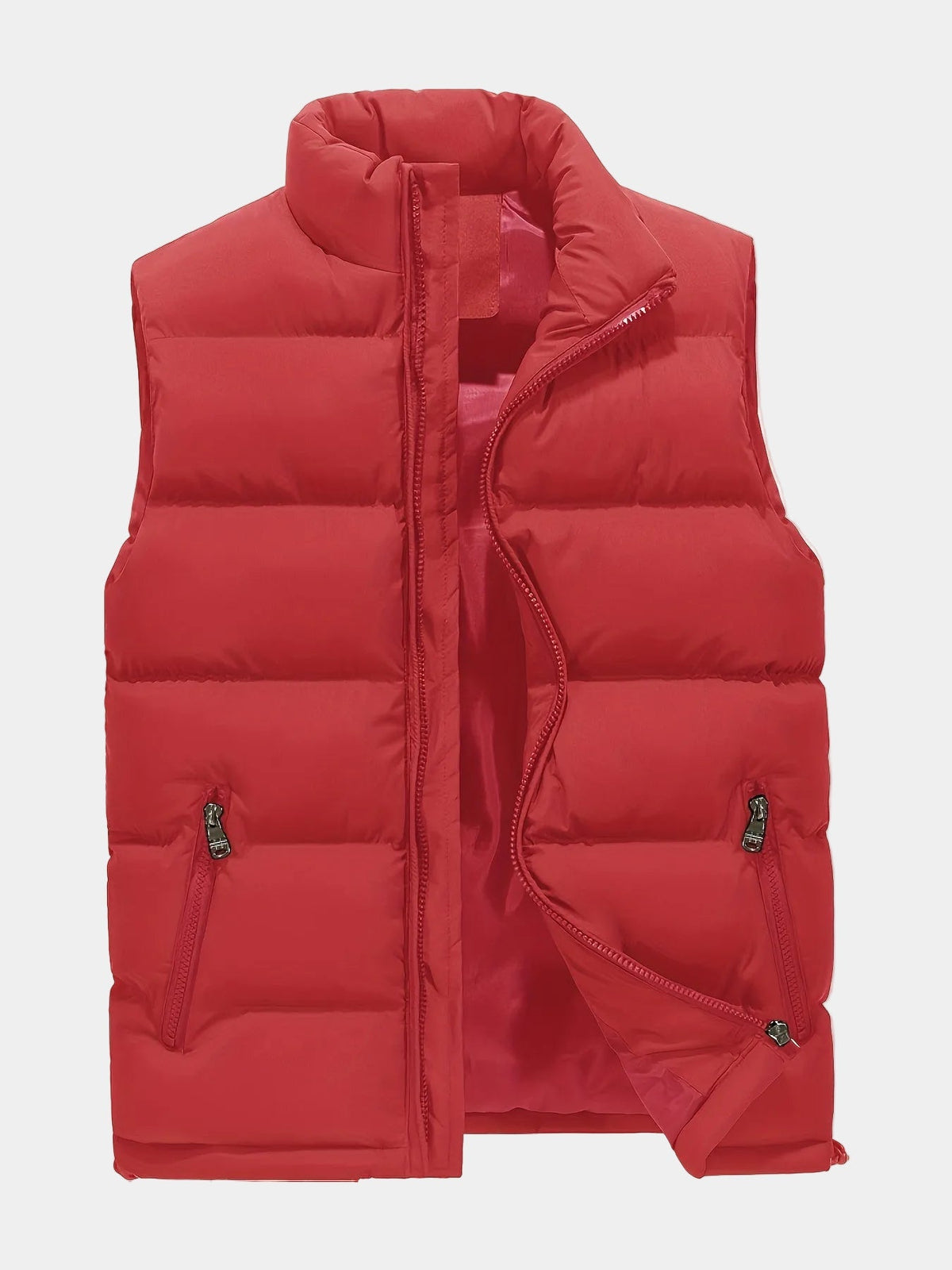 Gilet homme col montant, coloris Rouge