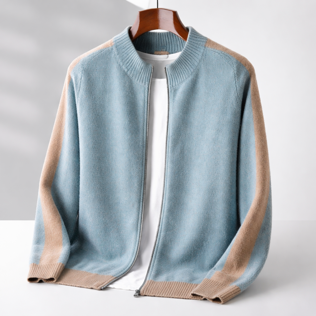 Gilet homme zippé, coloris Bleu clair