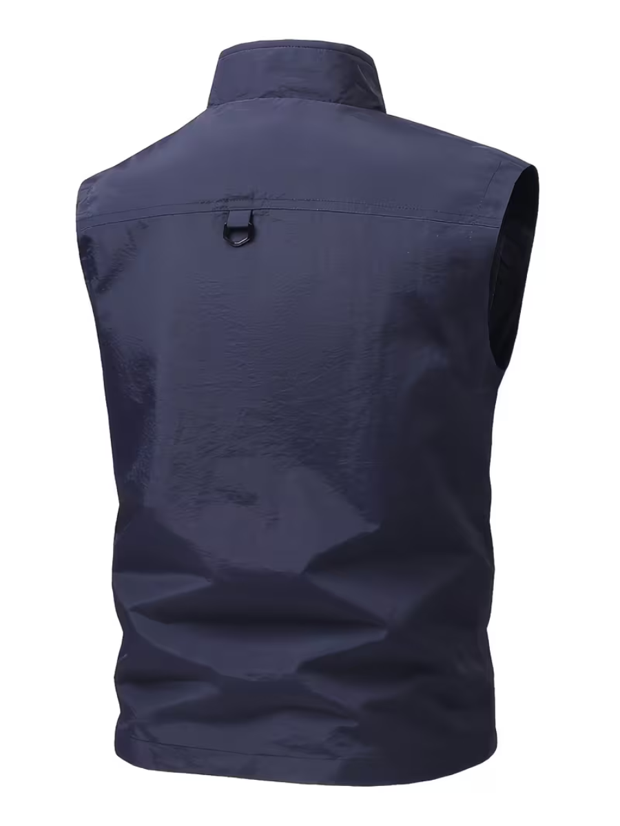Gilet utilitaire zippé pour hommes, vue 9