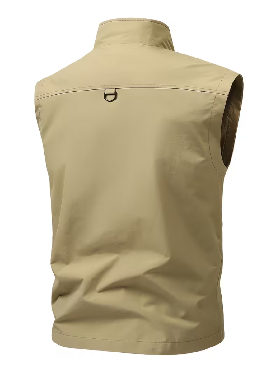 Gilet utilitaire zippé pour hommes, vue 6