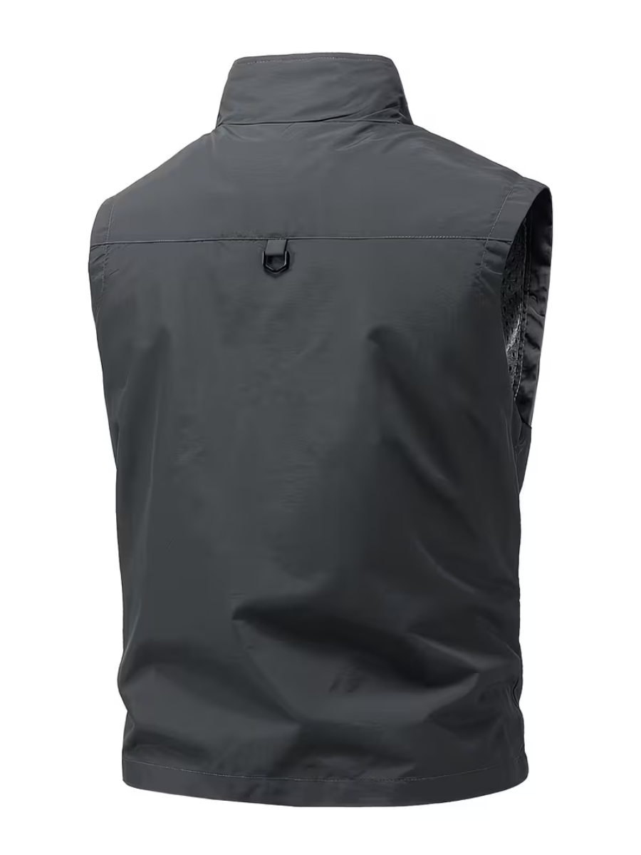 Gilet utilitaire zippé pour hommes, vue 8