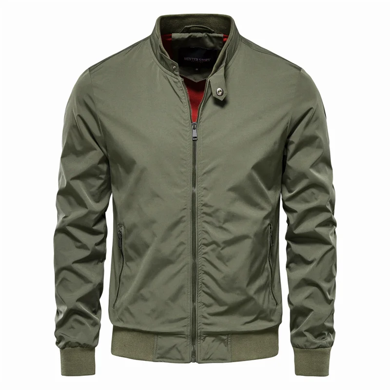 Veste Bomber Homme Printemps Décontractée, coloris Vert