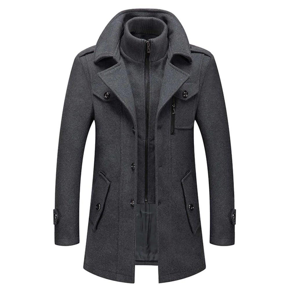 Manteau en Laine Double Couche pour Homme, coloris Gris