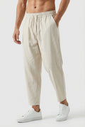 Pantalon Homme Coton-Lin, coloris Beige
