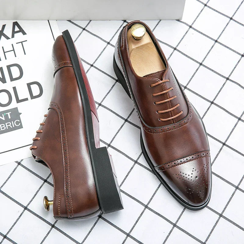 Chaussures à lacets pour homme, coloris Marron