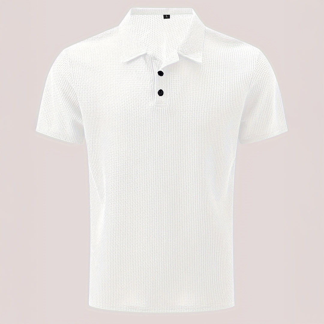 Polo en maille à manches courtes, coloris Blanc