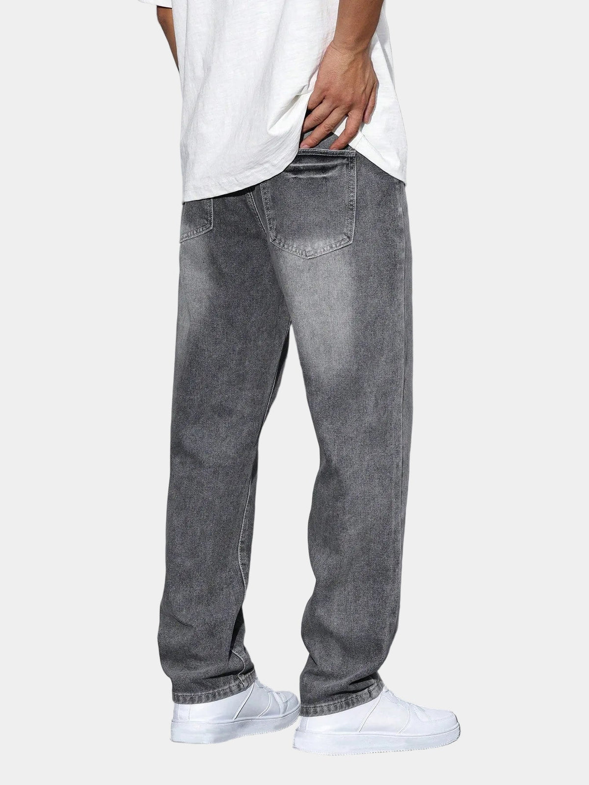 Jean homme coupe droite délavé