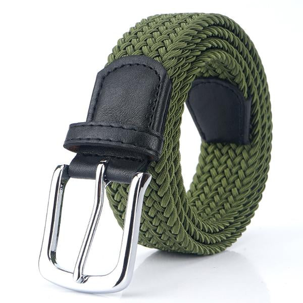 Ceinture Tressée Homme, coloris Vert armée