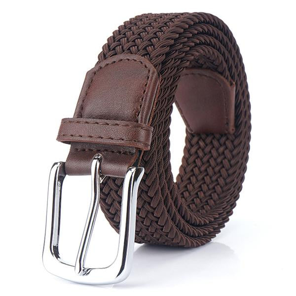 Ceinture Tressée Homme, coloris Café